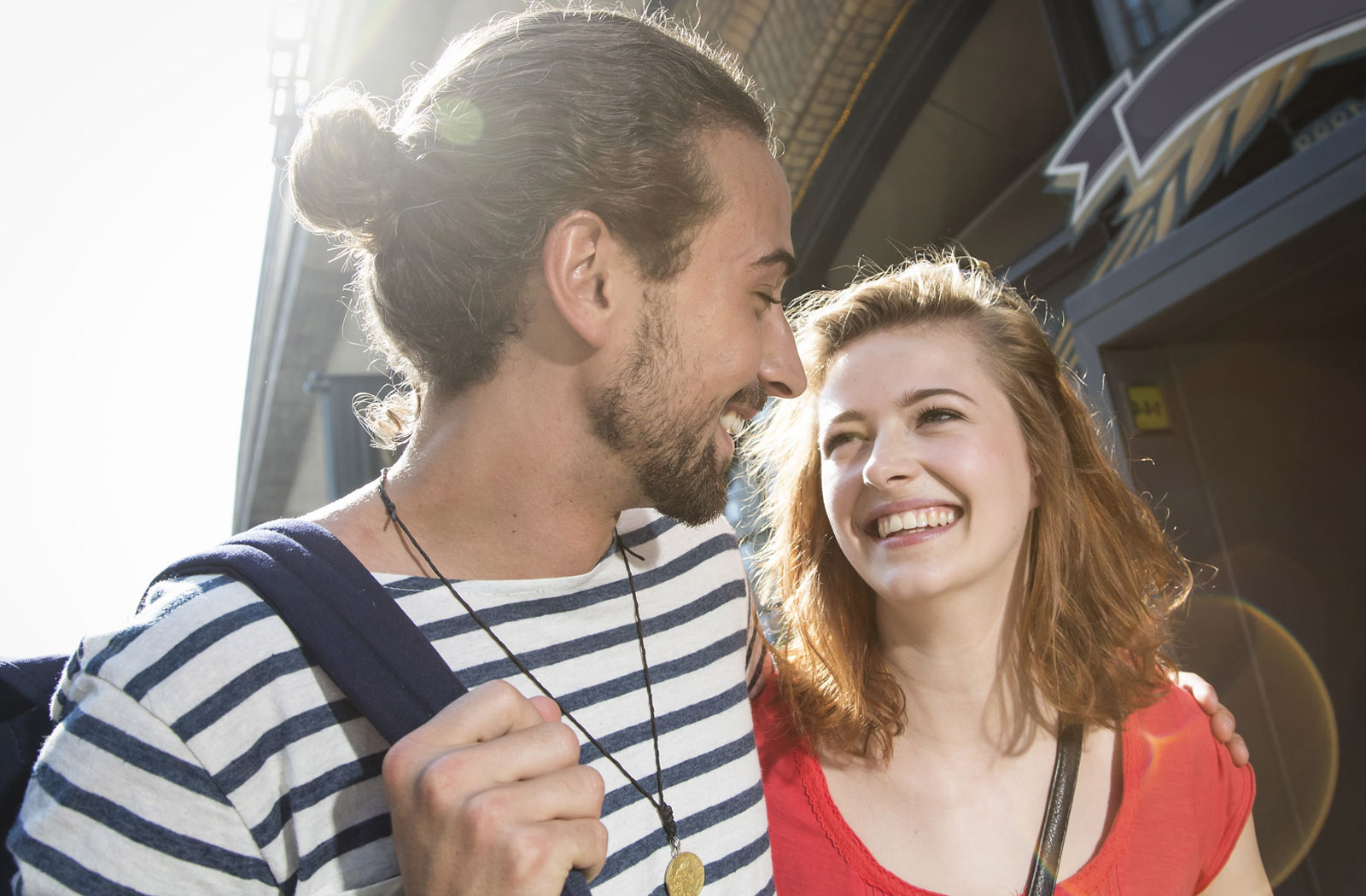 Young couple, taking a walk, Realstar’s rental community