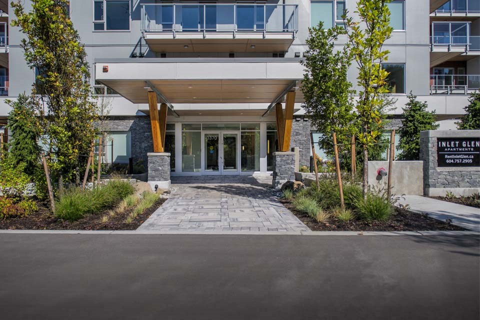Inlet Glen Apartments community entrance in Port Moody, BC