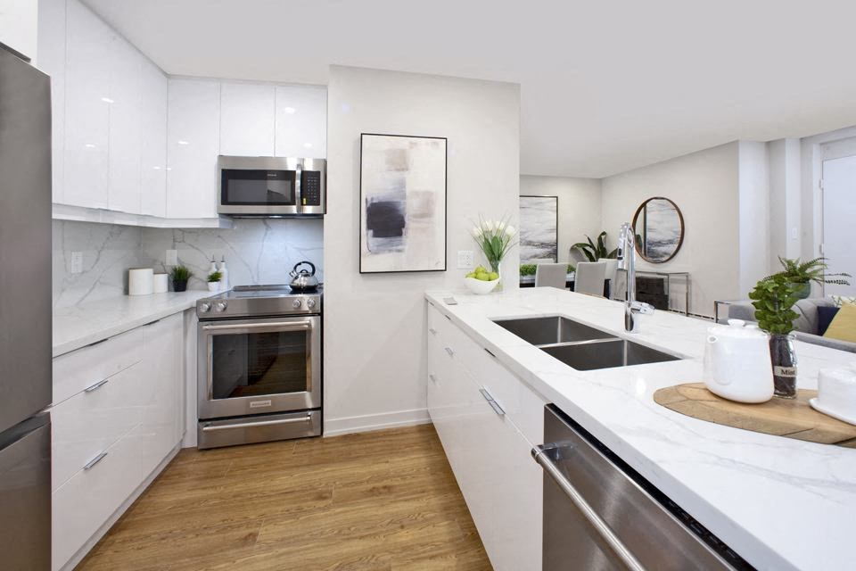 South Algiers featuring a modern and open concept kitchen in Toronto, ON