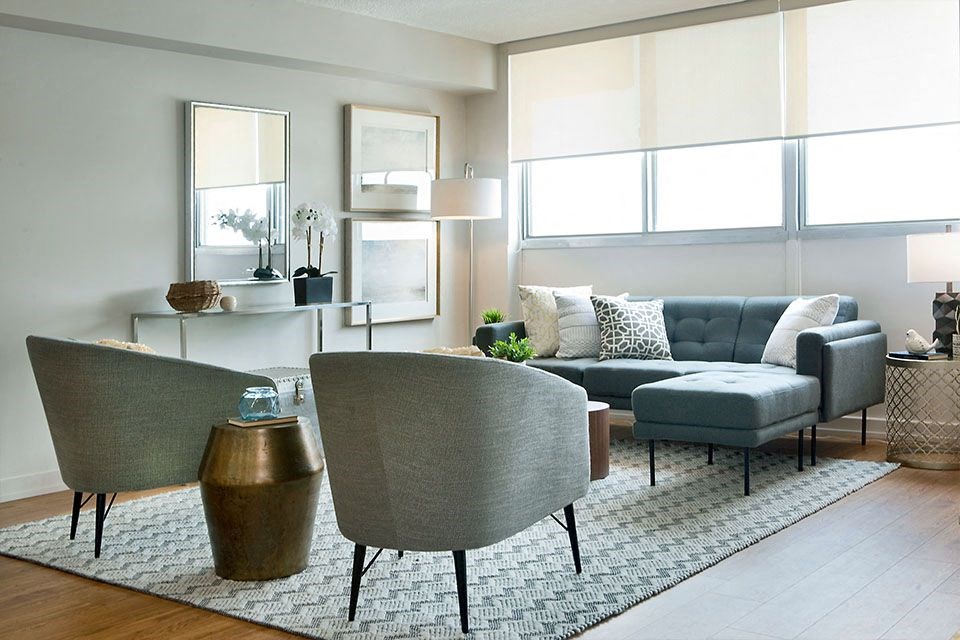 Royal Rose in Etobicoke, ON bright and airy living room