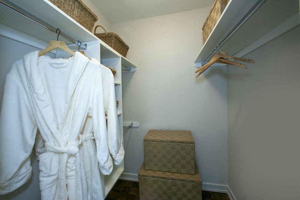 La Salle Towers walk-in closet in primary bedroom in Burlington, ON