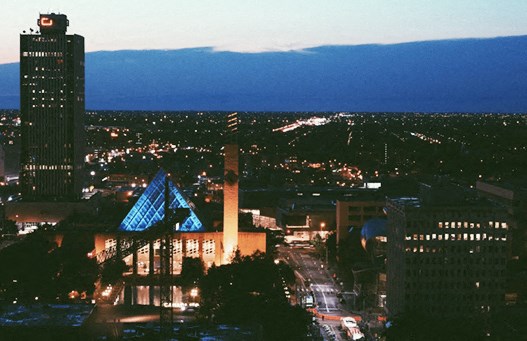 Nightlife at 99 Jasper in downtown Edmonton, AB