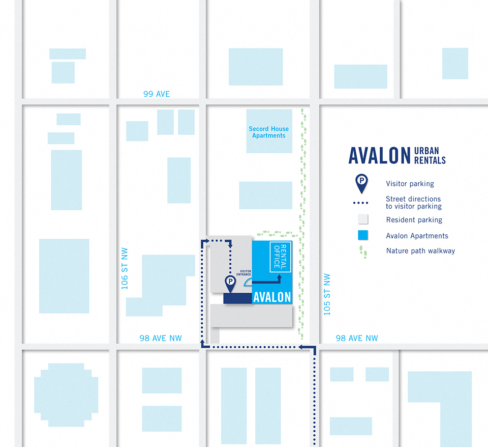 Avalon Apartments Parking map in Edmonton, AB