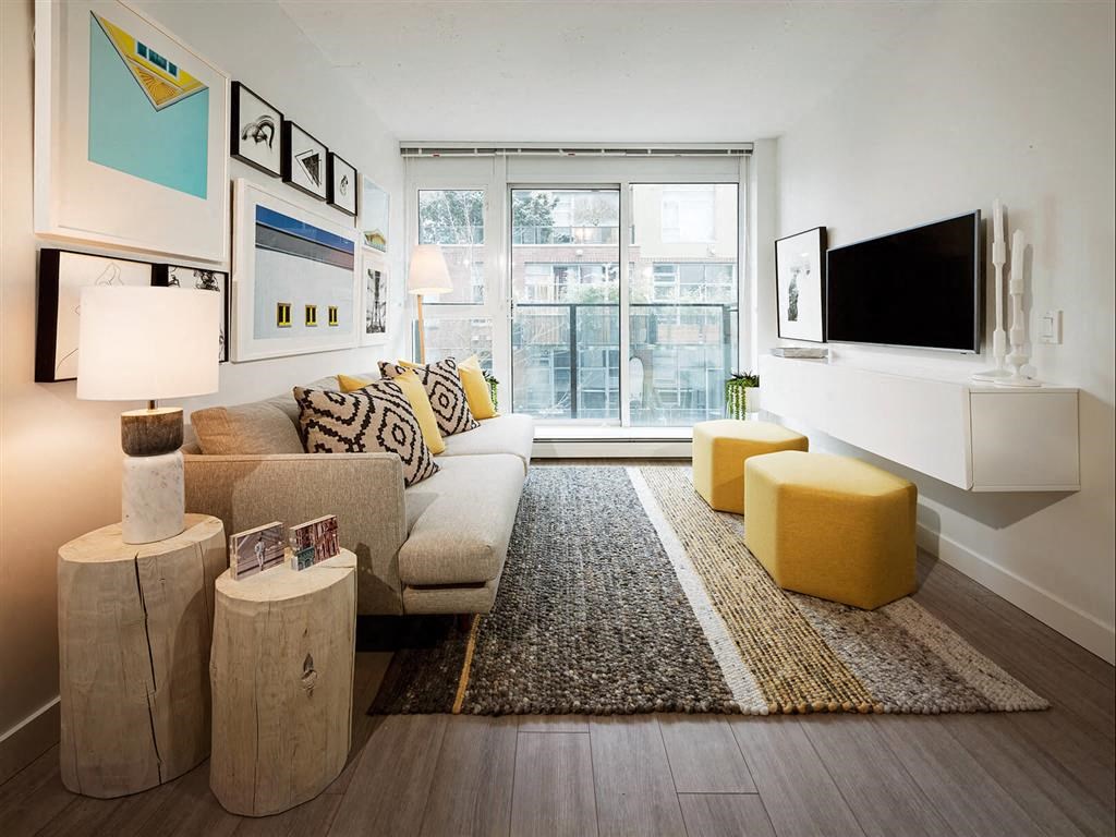 The Duke in Vancouver, BC  Bright, spacious living room at