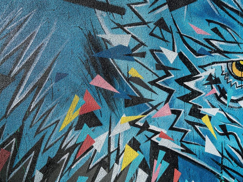 Up-close shot of mural