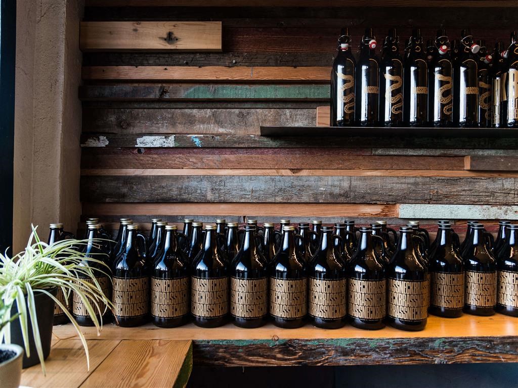 Bottles of craft beer
