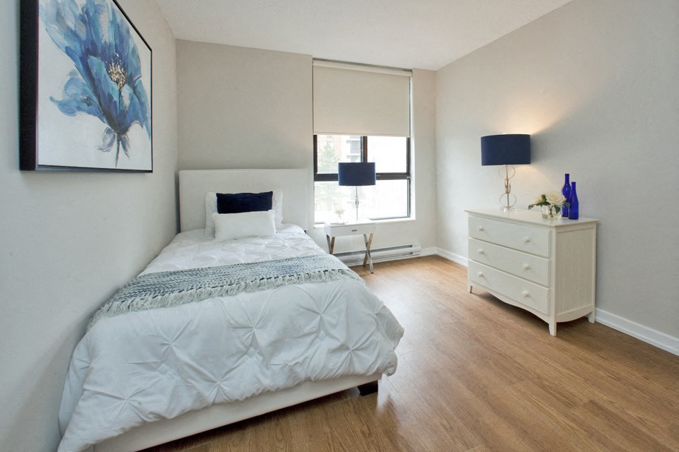 Bay Terrace bedroom with hard surface flooring in Belleville, ON