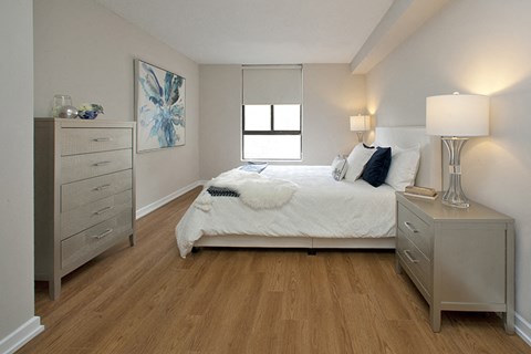 Bay Terrace large master bedroom with beautiful hard surface flooring in Belleville, ON