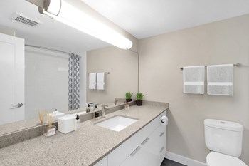 Bayview Gardens Apartments bathroom featuring modern finishes in White Rock, BC - Photo Gallery 5