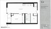 One bedroom plus den, one bathroom apartment layout at BeachHill Apartments in Toronto, ON
