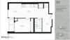 One bedroom plus den, one bathroom apartment layout at BeachHill Apartments in Toronto, ON