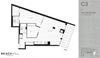 Two bedroom, two bathroom apartment layout at BeachHill Apartments in Toronto, ON