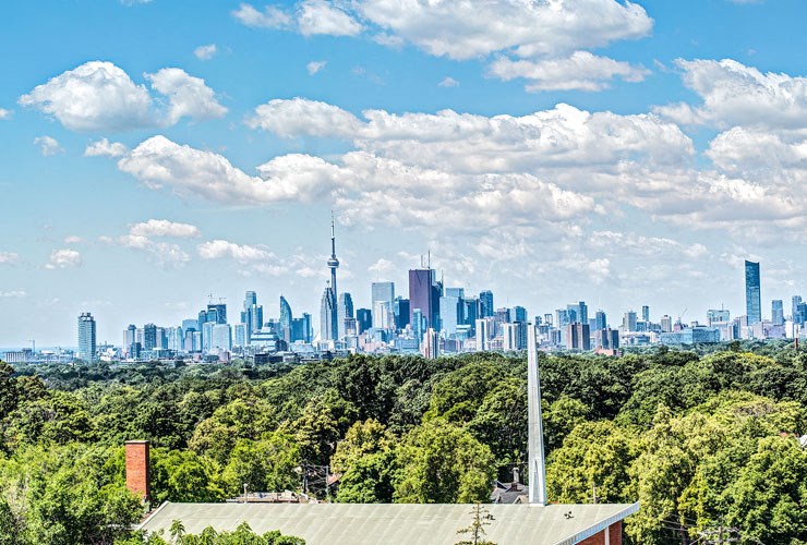 BeachHill Apartments view of the Toronto skyline featuring the CN Tower in Toronto, ON