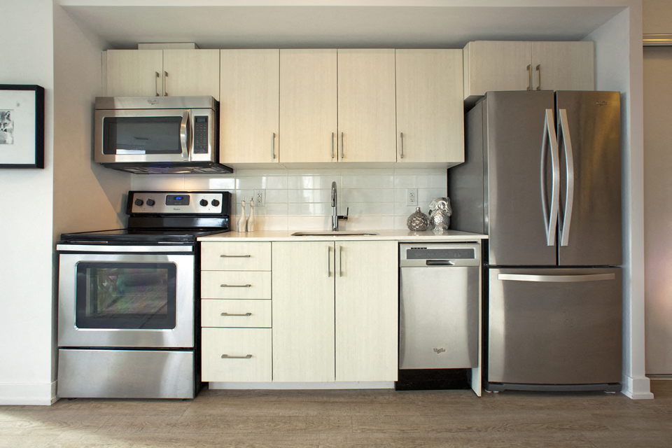 BeachHill Apartments kitchen featuring stainless steel appliances in Toronto, ON