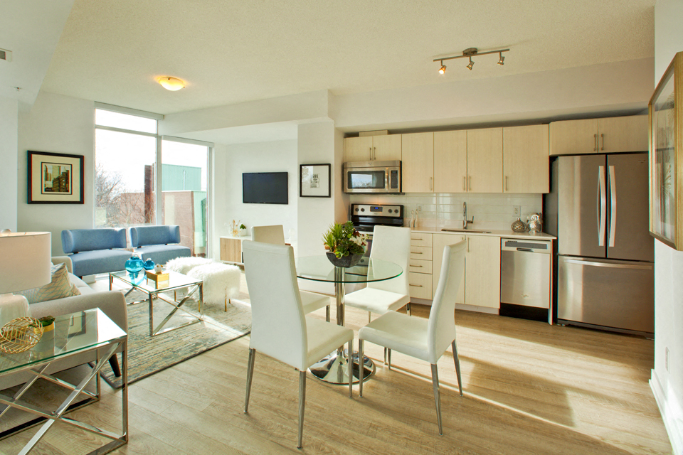 BeachHill Apartments open concept apartment featuring floor to ceiling windows in Toronto, ON