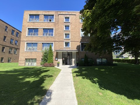 exterior of the buildings at Bexhill Court Apartments in Toronto Ontario