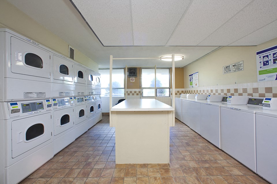 Brighton Court shared laundry room in Windsor, ON