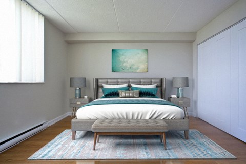 Brighton Court spacious bedroom in Windsor, ON