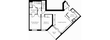 Britannia by the Bay 2-bedroom 1 bathroom  floorplan in Ottawa