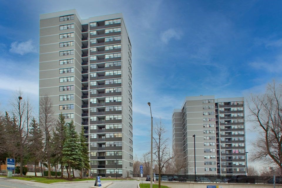 Brookbanks Apartments in Toronto, ON exterior of both buildings