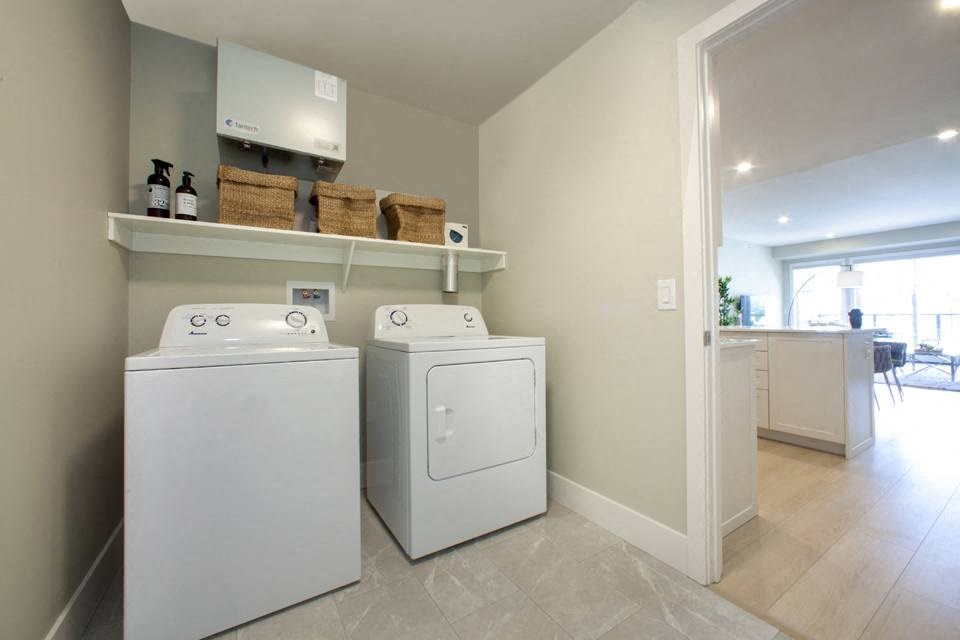 in suite white washer and dryer at Brookline Apartments in Bedford NS