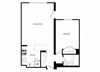 Cambridge Place in Toronto, ON open concept 1 bed 1 bath floor plan