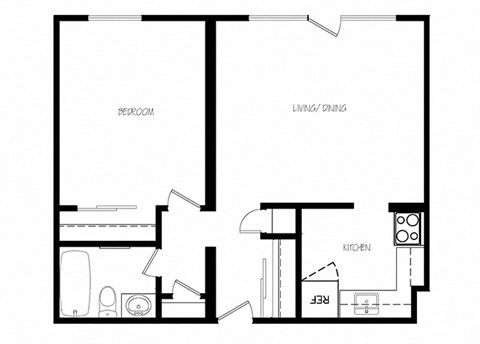 Cambridge Place in Toronto, ON 1 junior bed 1 bath floor plan