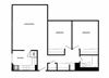 Cambridge Place in Toronto, ON 2 bed 1 bath floor plan