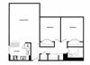 Cambridge Place in Toronto, ON open concept 2 bed 1 bath floor plan