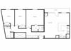 Cambridge Place in Toronto, ON open concept 3 bed 2 bath floor plan