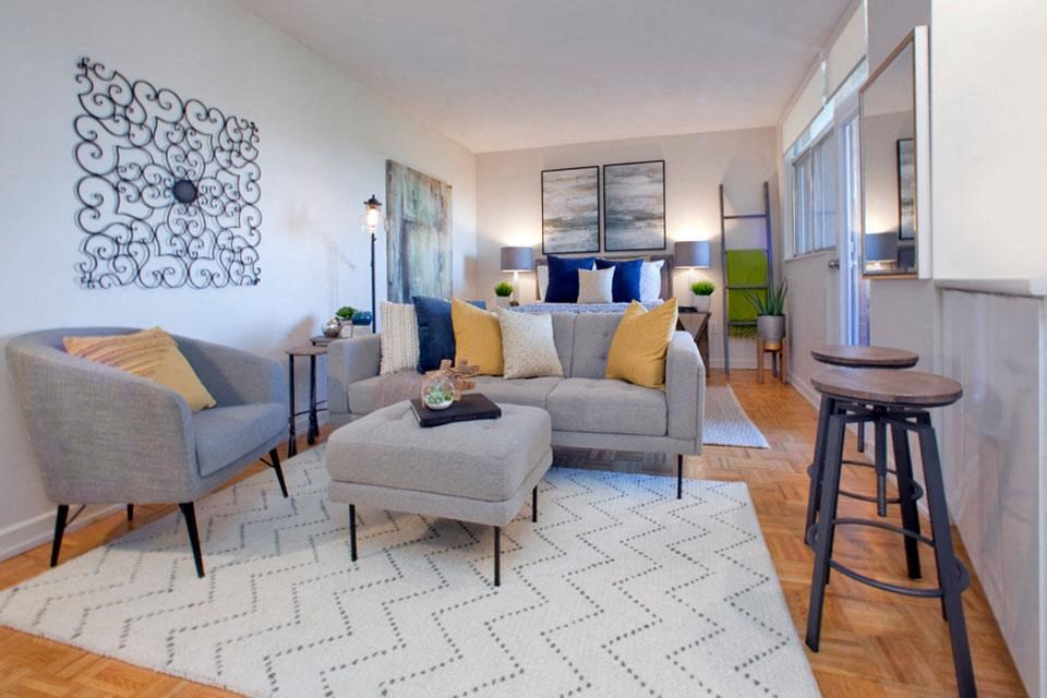 Cambridge Place in Toronto, ON Spacious bachelor suite with hard surface flooring