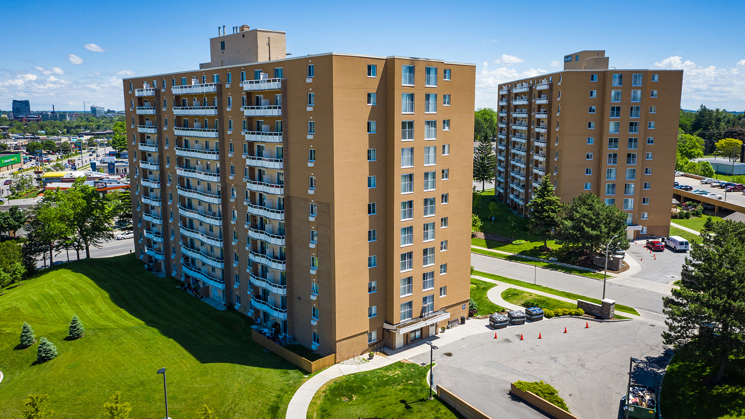 Capitol Hill in Kitchener, ON exterior grounds of both buildings