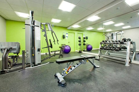 Highpoint Kitchener in Kitchener, ON gym with cardio machines and weights