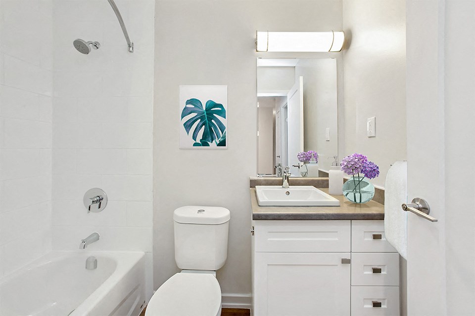 Chestnut Court in St. Thomas bathroom with full size bathtub