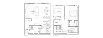 Concorde Apartments 2 bedroom 1 bathroom large open-concept floor plan in Ottawa, ON