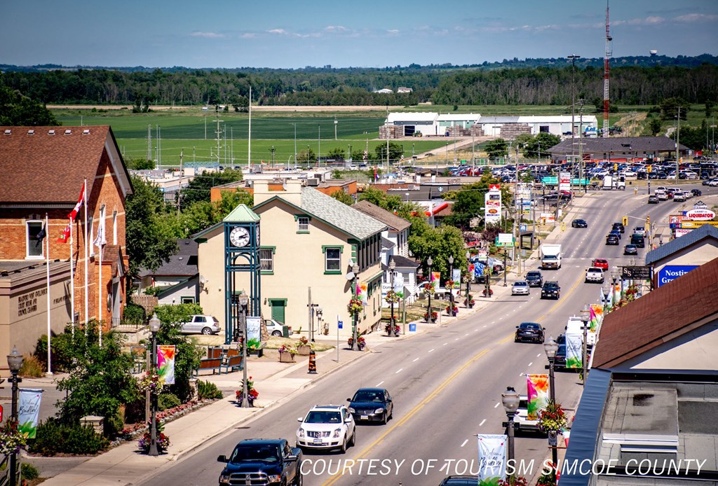 a view of a city from the top of a building