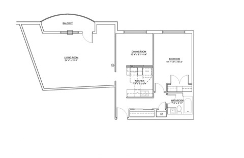 Fairway Towers 1 Bedroom 1 Bath with large living room and balcony in Sarnia, Ontario