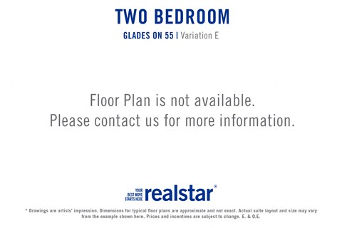 Glades on 55 apartments two bedroom, one bathroom variation E - No Floor Plan Available