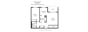 A floor plan of an apartment at 190 High Street, Fort Erie, ON.