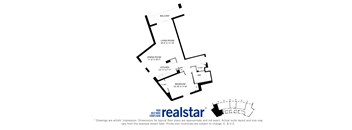 Harbourview Apartments 1-bedroom, 1-bath layout variation B in Oakville, ON