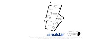 Harbourview Apartments 2-bedroom, 1-bath layout variation C in Oakville, ON