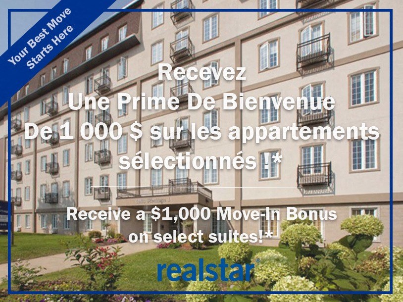 receive a 1000 move in bonus on select suites in an apartment building