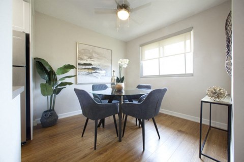 High Street Apartments dinning area featuring hard surface flooring in Fort Erie, ON