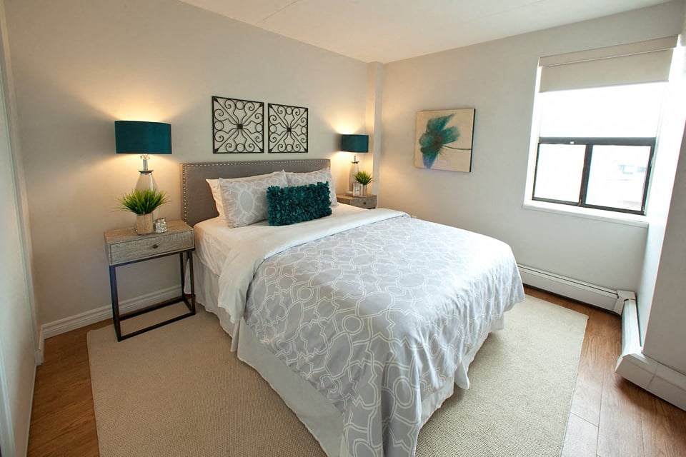 Spacious bedroom at Hillcrest Terrace in St. Catharines, ON