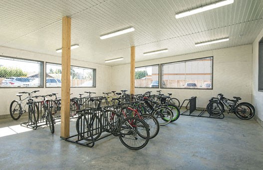 Hoylake Apartments in Victoria, BC indoor bike room for storage