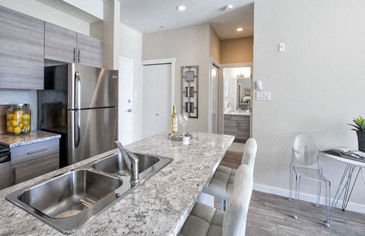 Hoylake Apartments in Victoria, BC kitchen and dining area