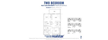 Inlet Glen Apartments in Port Moody, BC 2 bed 2 bath floor plan A