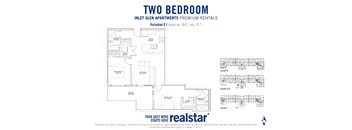 Inlet Glen Apartments in Port Moody, BC 2 bed 2 bath floor plan D