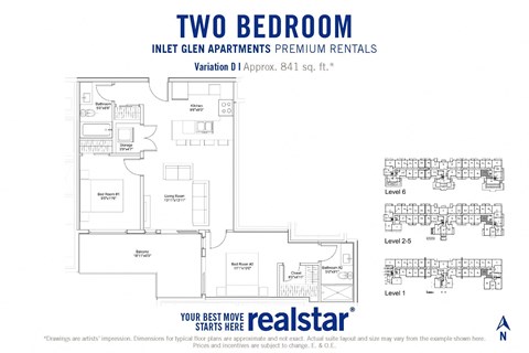 Inlet Glen Apartments in Port Moody, BC 2 bed 2 bath floor plan D