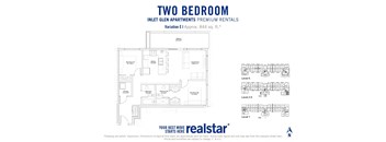 Inlet Glen Apartments in Port Moody, BC 2 bed 2 bath floor plan E